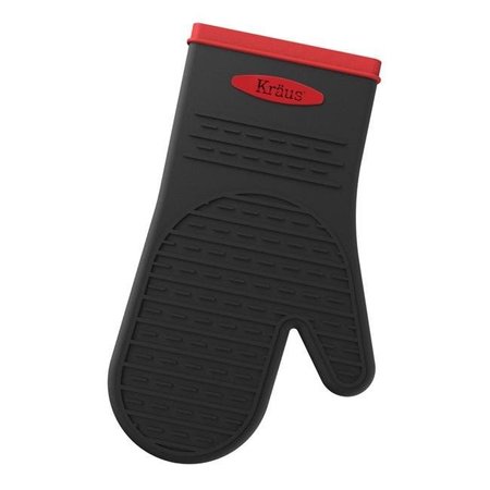 DANIEL KRAUS Kraus KSM-1BLACK Heat-Resistant Food-Safe Silicone Non Slip Oven Mitt KSM-1BLACK